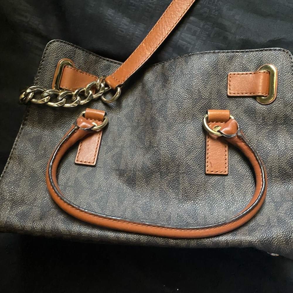 Michael Kors Brown and Tan Crossbody Bag